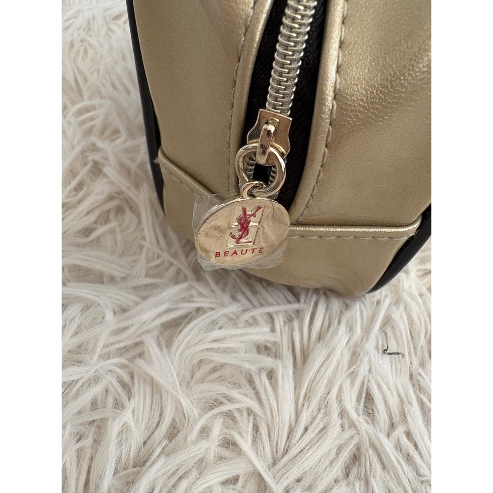 YSL Beaute Makeup‎ Bag Cosmetic Pouch Gold Travel Accessory - Picture 4 of 7